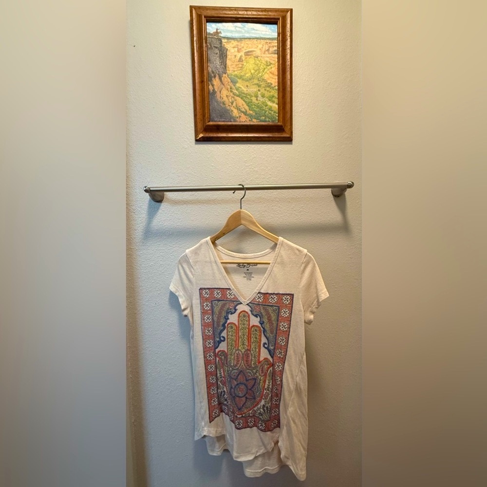 Lucky Brand White Graphic Tee